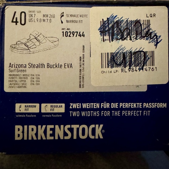 Birkenstock Arizona Stealth Buckle Sandals - Surf Green - Picture 5 of 5